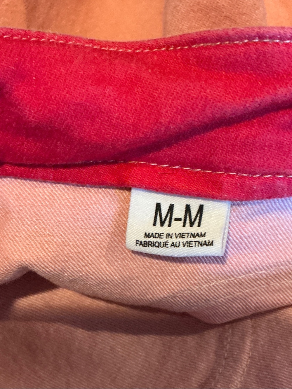BDG Two-Tone Pink and Red Mini Skirt - Picture 9 of 9